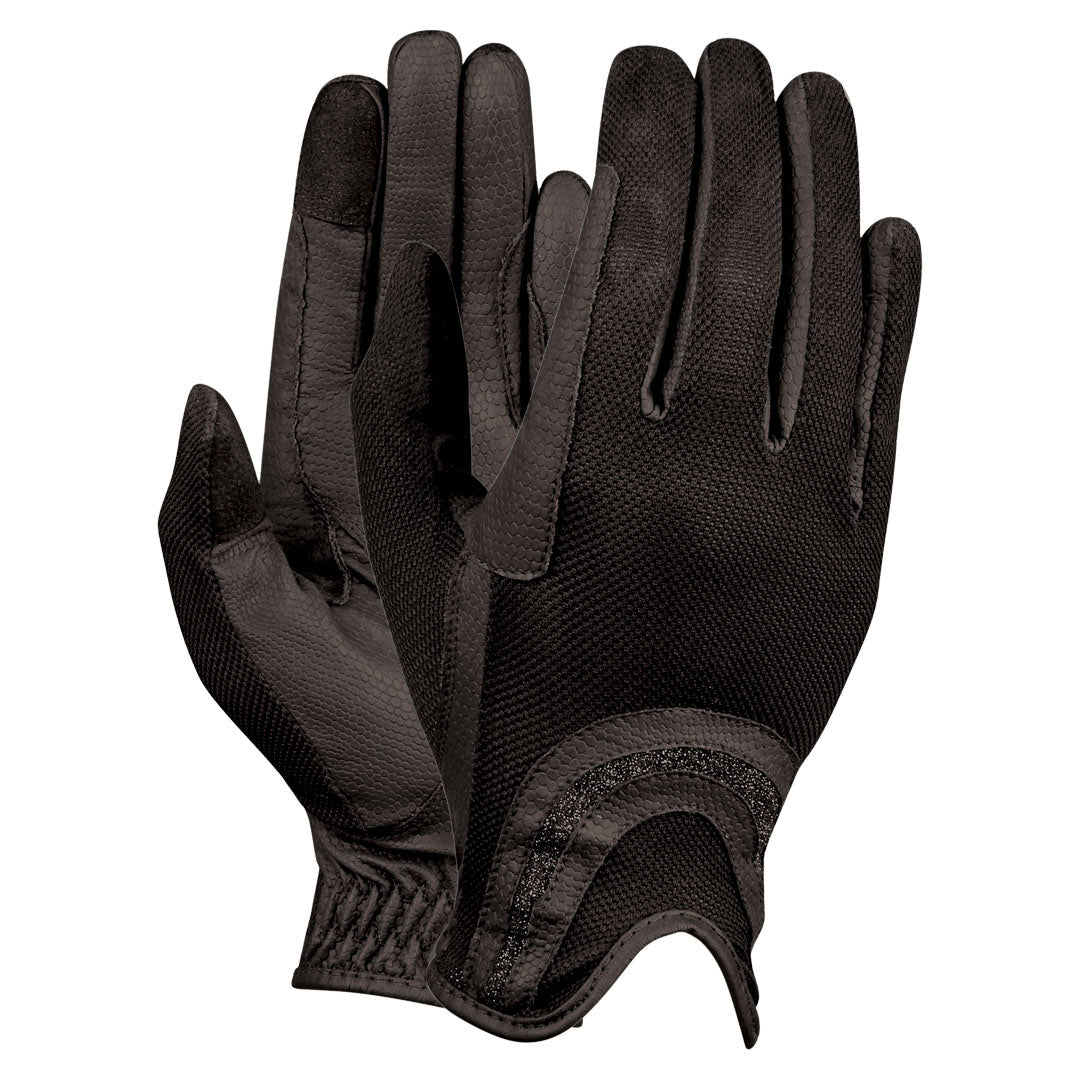 Dublin Glitter Detail Mesh Riding Gloves