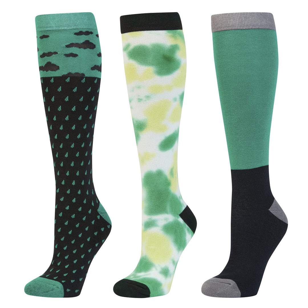 Dublin Patterned Riding Socks - Pack of 3