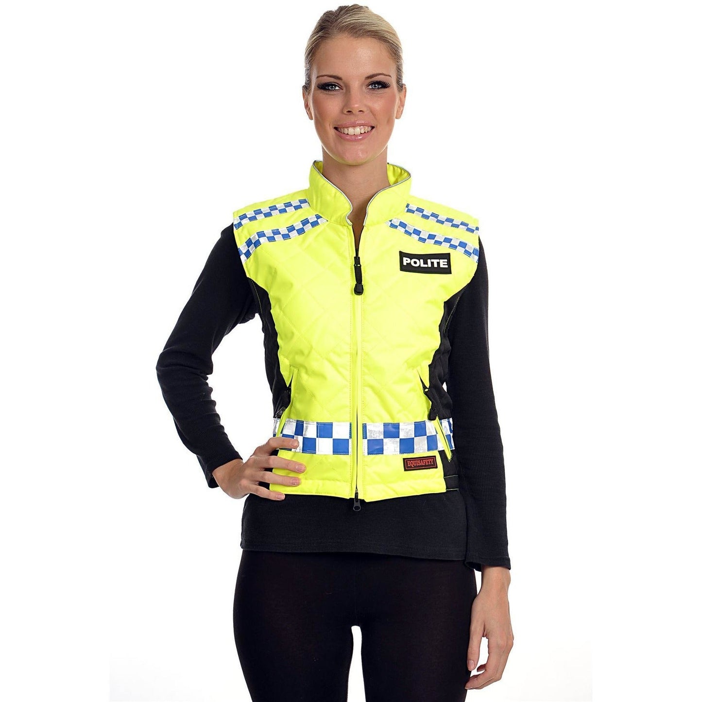 Equisafety Polite Quilted Gilet Please Slow Down