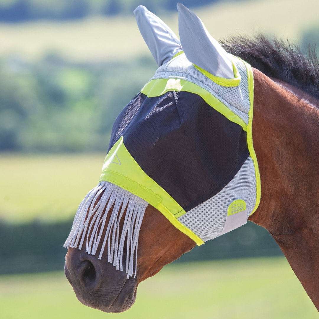 Shires FlyGuard Pro Air Motion Fly Mask With Ears & Fringe