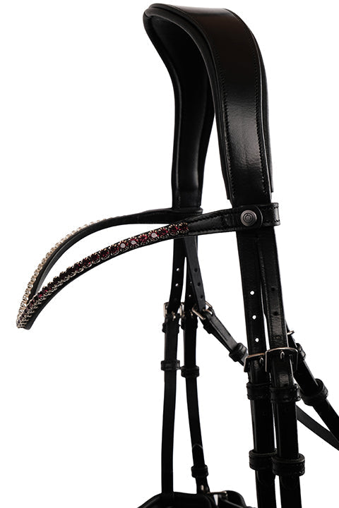 Montar Fair Curved Plum Crystal Browband
