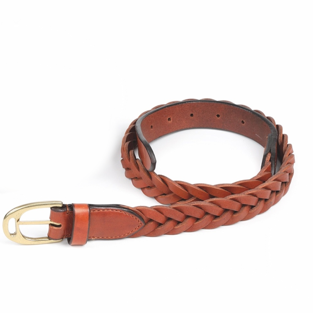 Shires Aubrion Plaited Leather Belt