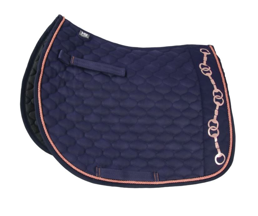 Hy Equestrian Exquisite Stirrup and Bit Collection Saddle Pad