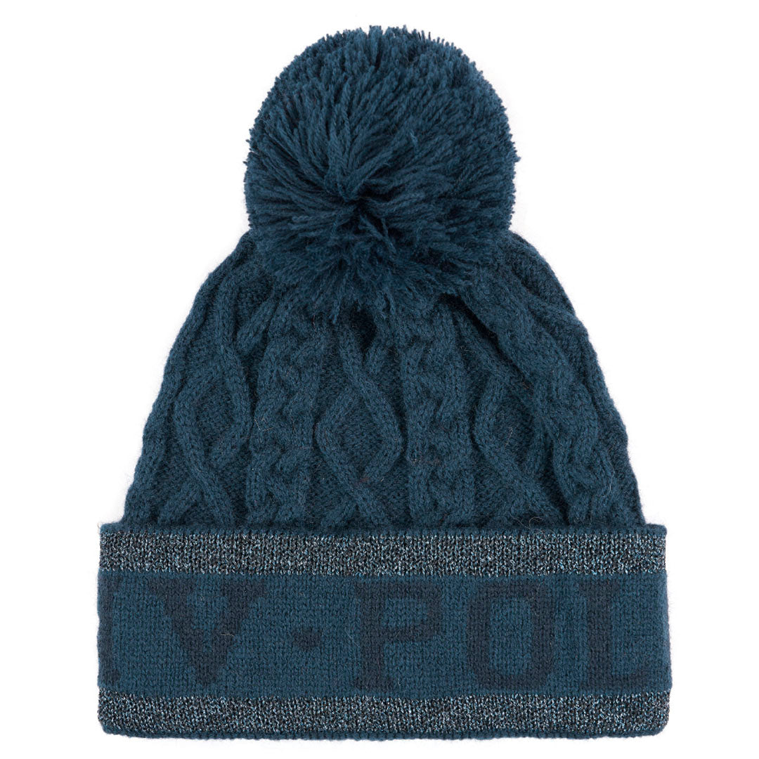 HV Polo Knitted Beanie with Pom Pom