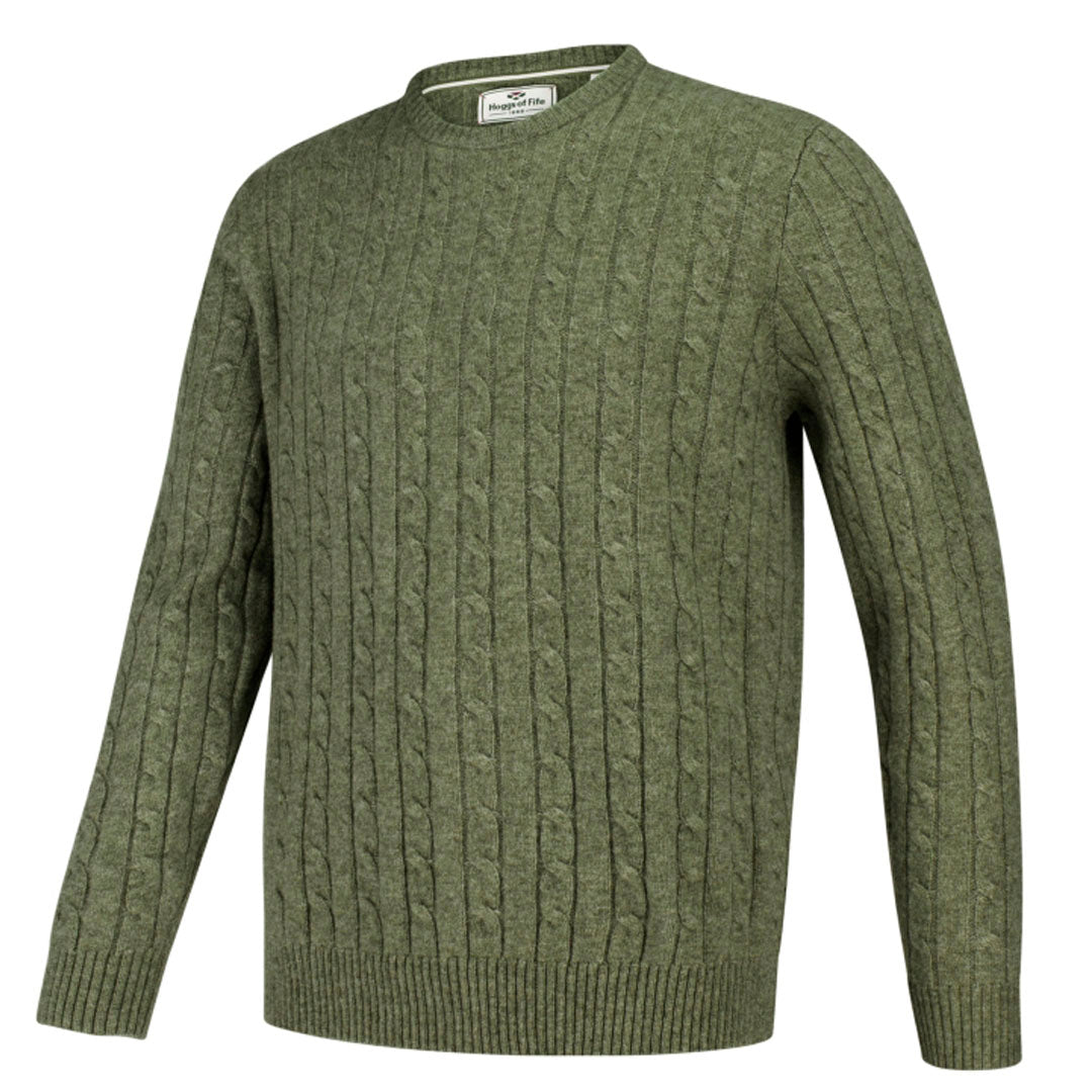 Hoggs of Fife Jedburgh Men's Cable Knit Sweatshirt