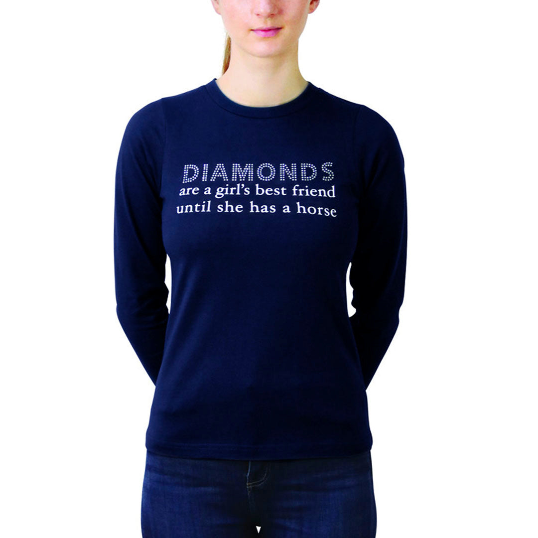 Hy Equestrian Diamonds Ladies Long Sleeve T-Shirt