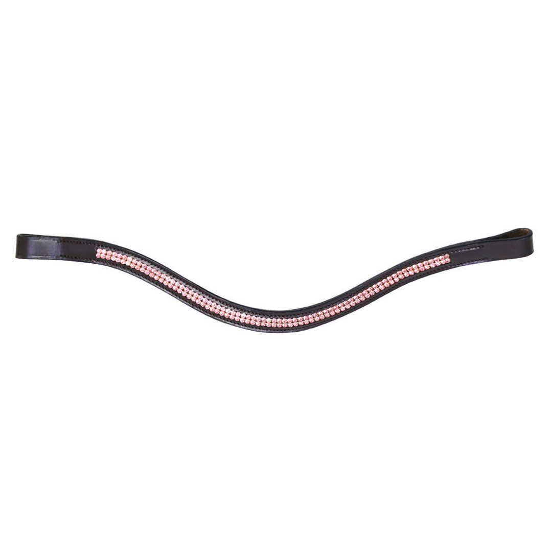 Hy Equestrian Rosciano Rose Gold Detailing Curved Brow Band