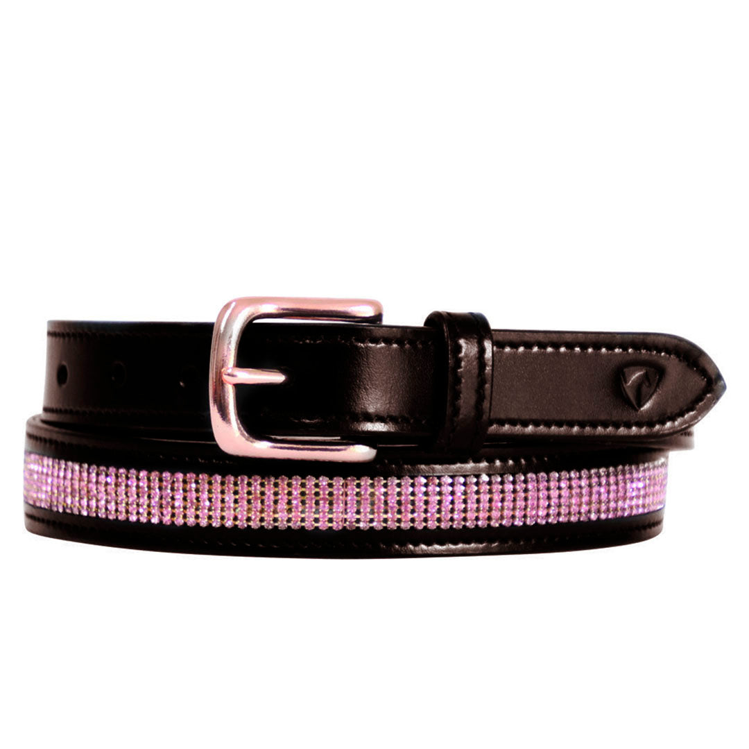 Hy Equestrian Rosciano Rose Gold Detail Leather Belt