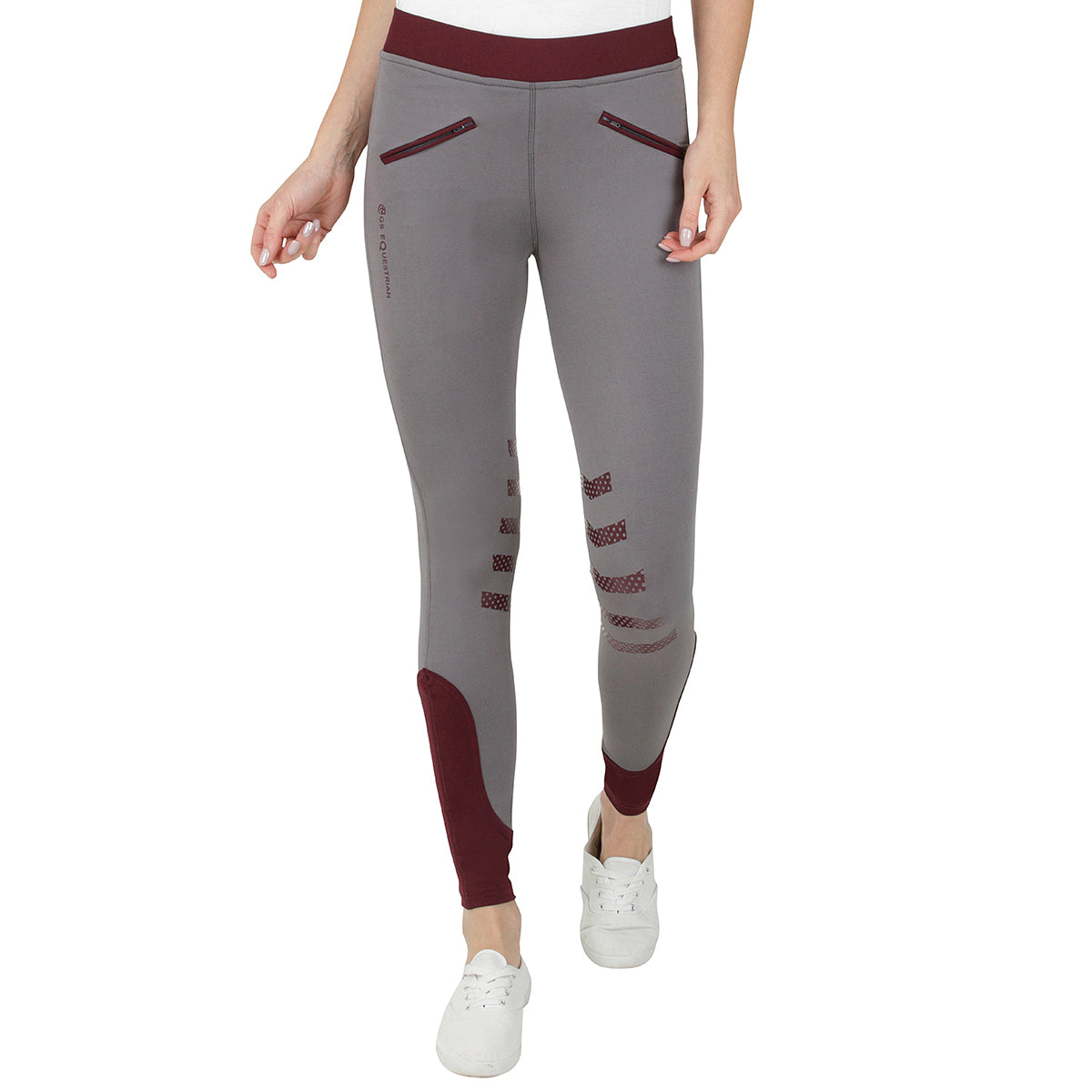 GS Equestrian Mariah Ladies Silicone Knee Contrast Riding Tights