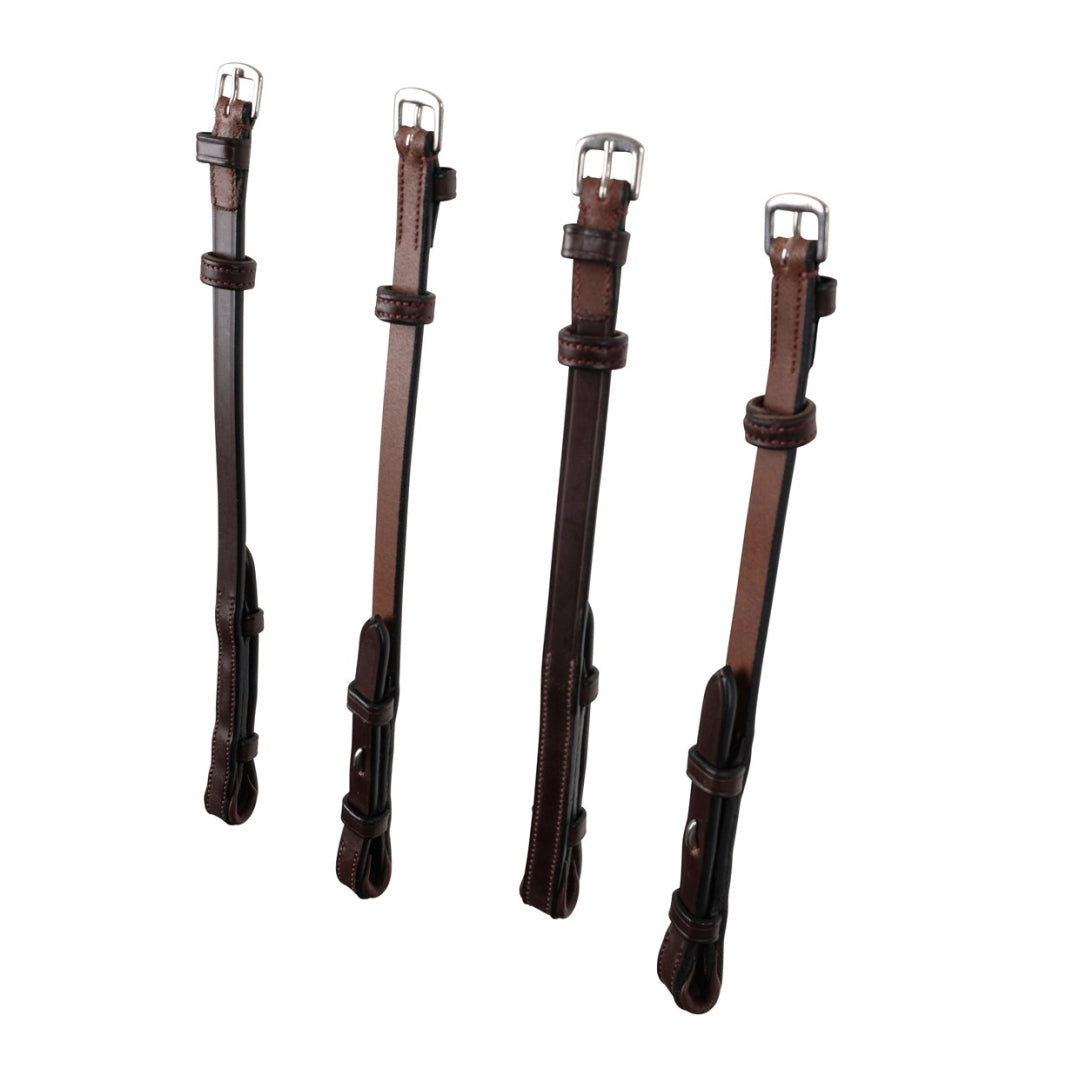 Montar Flat Double Bridle Cheek Pieces With French Hooks