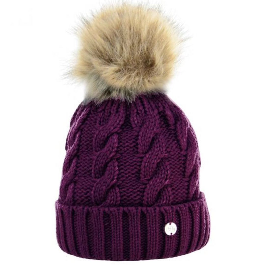 HyFASHION Melrose Cable Knit Bobble Hat