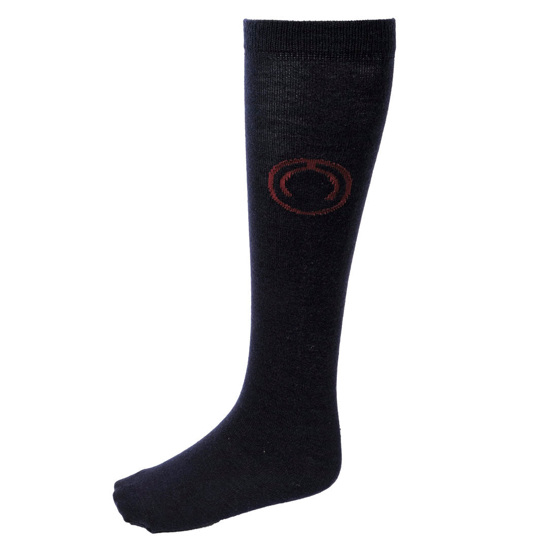 Montar Black Long Checkered Wool Socks