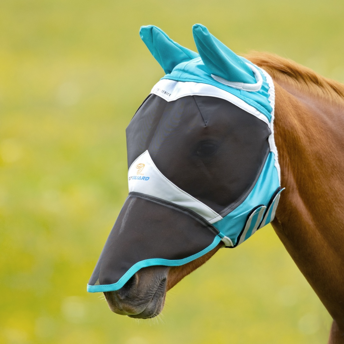 Shires FlyGuard Pro Fine Mesh Fly Mask With Ears & Nose