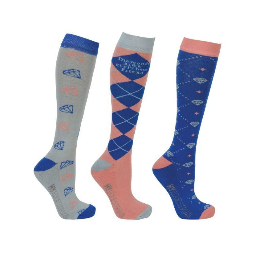 Hy Equestrian Diamond Socks