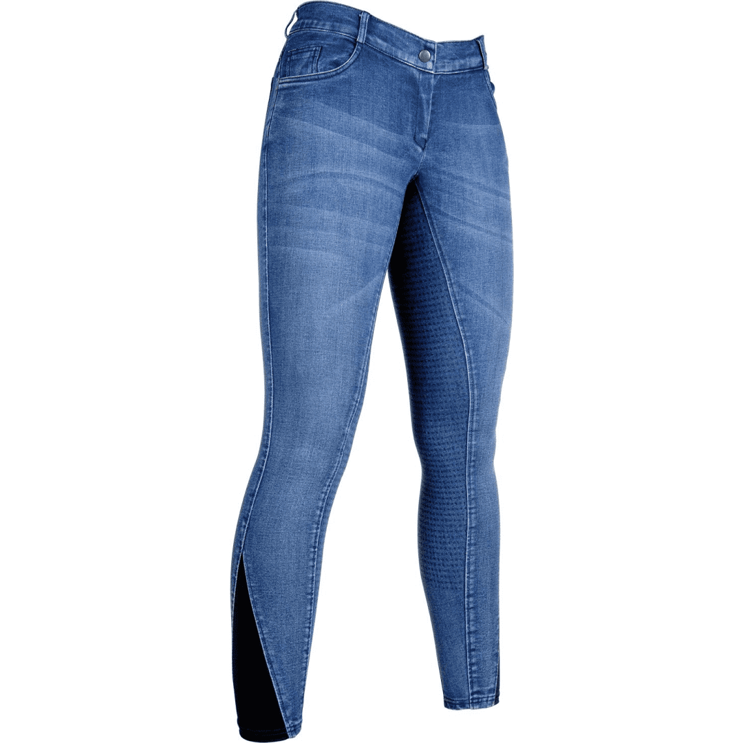 HKM Denim Silicone Full Seat Riding Breeches