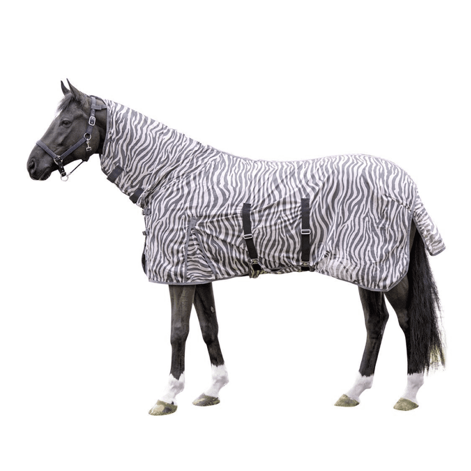 HKM Zebra Rose Fly Rug With Neck