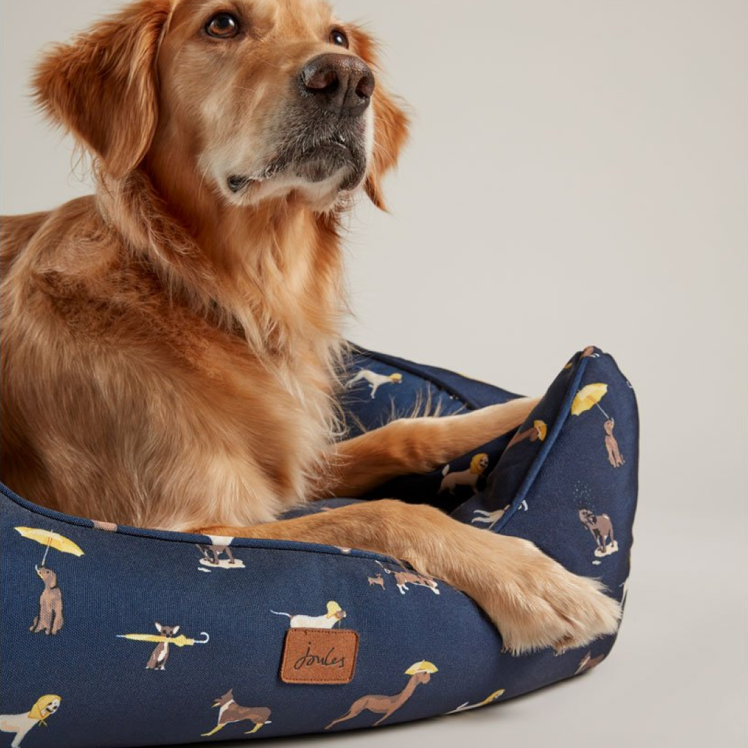Joules Dog Print Box Bed