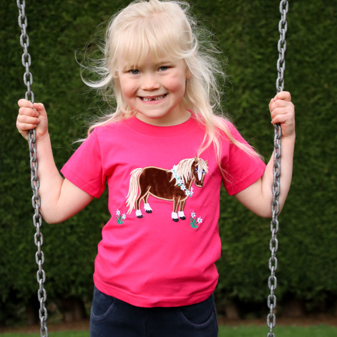 British Country Collection Flora Pony Childrens T-Shirt