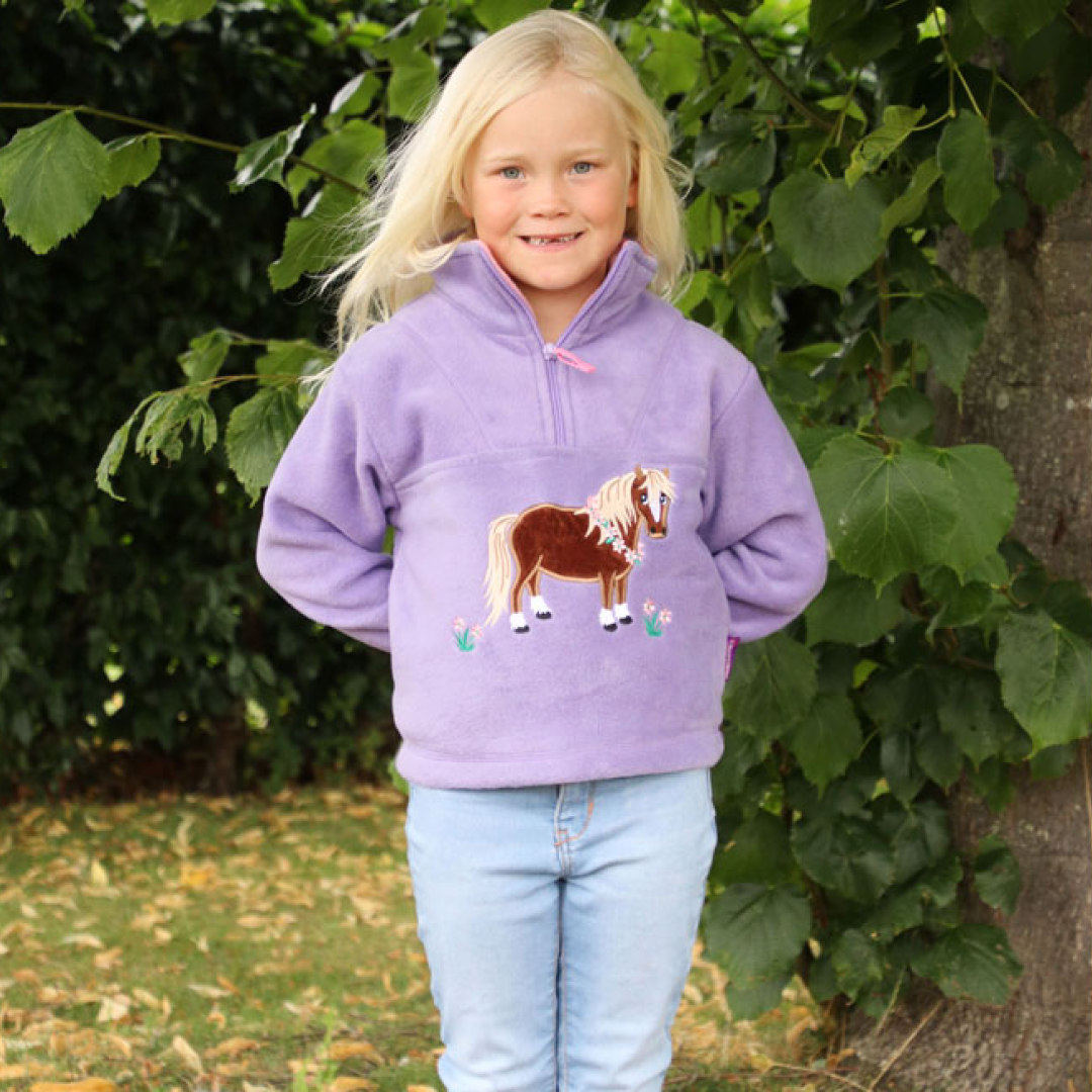 British Country Collection Flora Pony Childrens Fleece Jacket