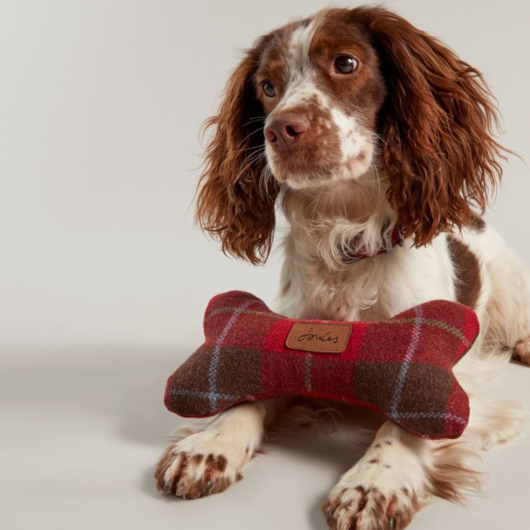 Joules Heritage Tweed Bone Toy