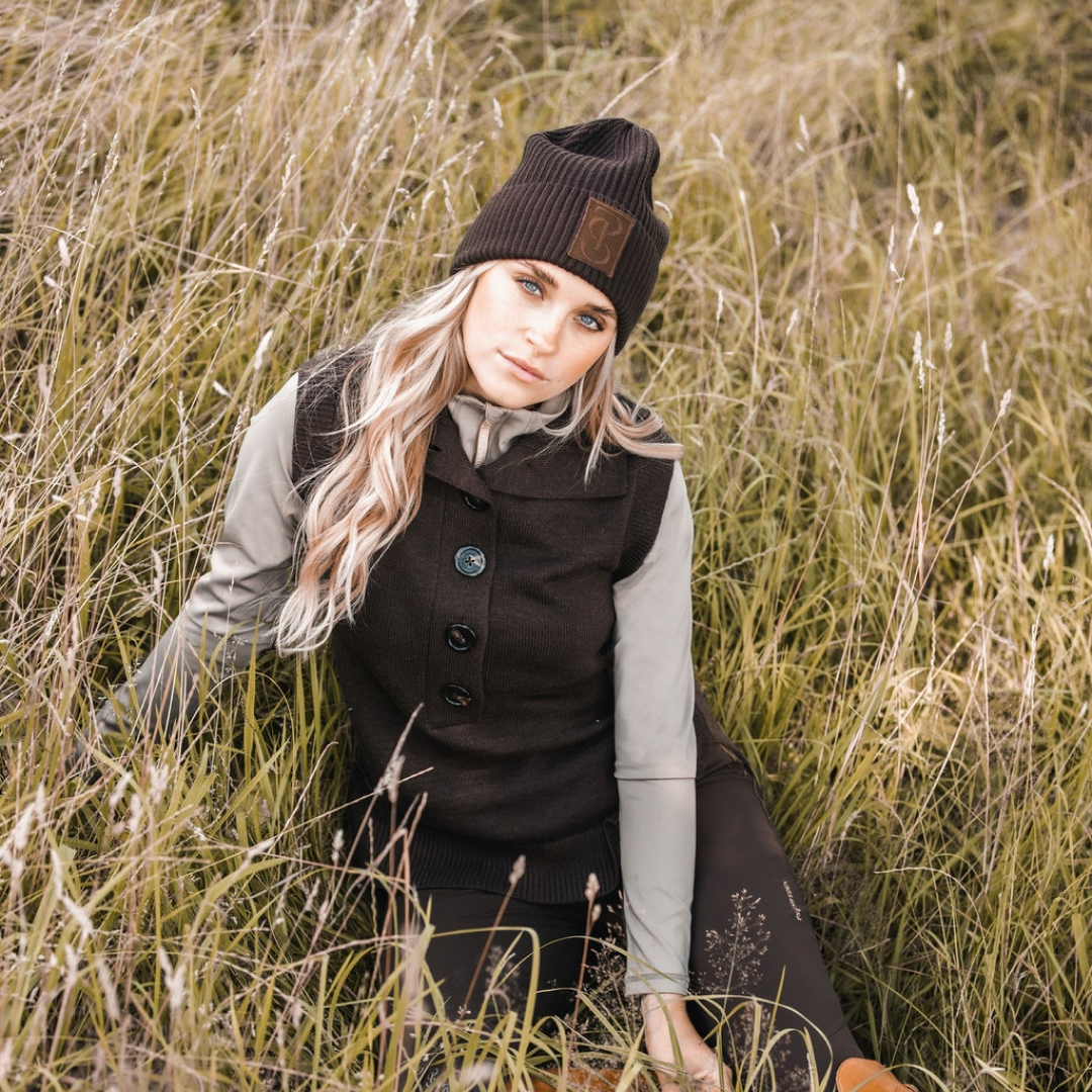 PS of Sweden Coffee Sally Knitted Beanie#colour_coffee