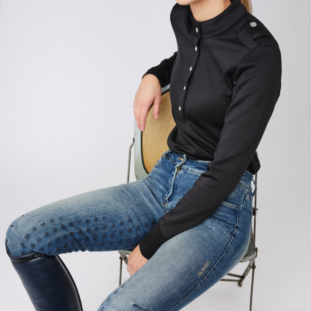 PS of Sweden Black Carmen Turtle Neck Sweater#colour_black