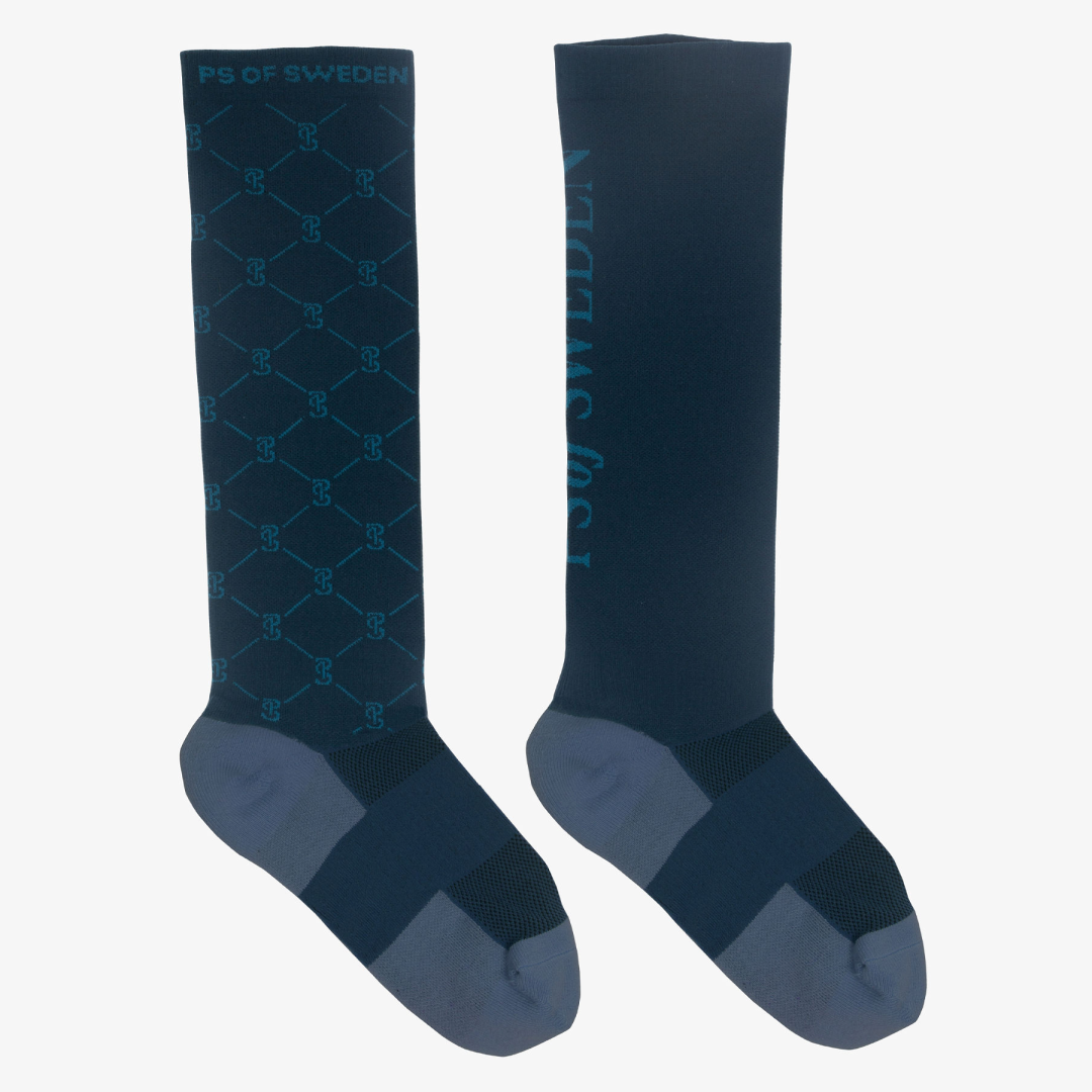 PS of Sweden Petrol Blue Lisa Riding Socks #colour_petrol-blue