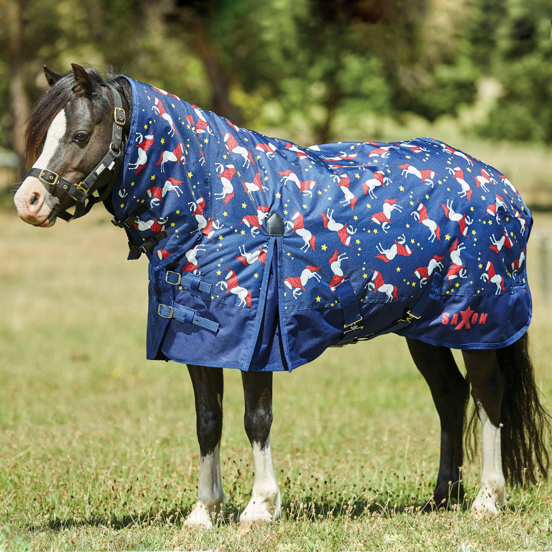Saxon 600D Combo Neck Medium Weight Pony Turnout Rug