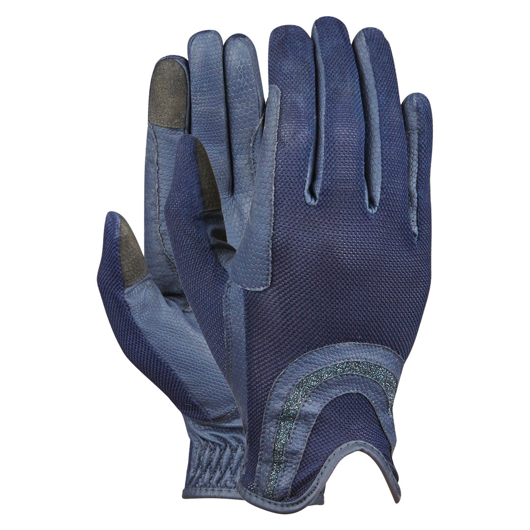 Dublin Glitter Detail Mesh Riding Gloves