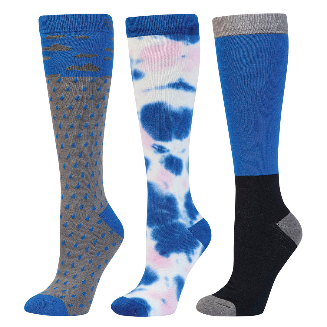 Dublin Patterned Riding Socks - Pack of 3