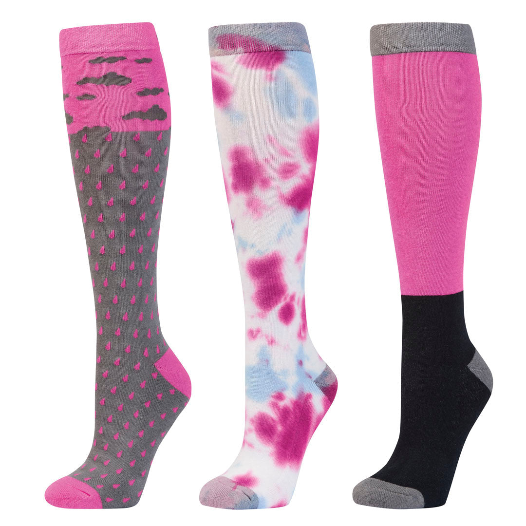 Dublin Patterned Riding Socks - Pack of 3