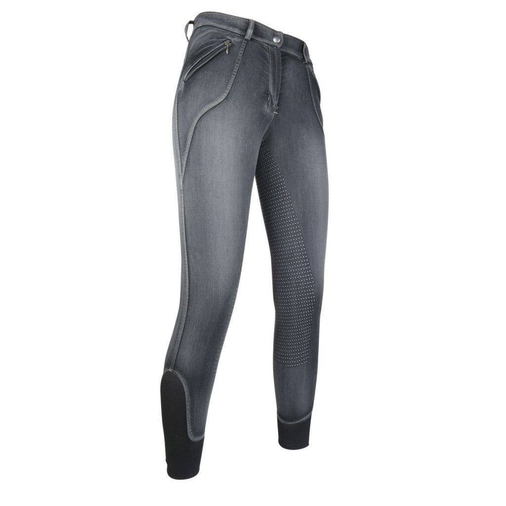 HKM Ladies Riding breeches -Sedona- Denim silicone full seat