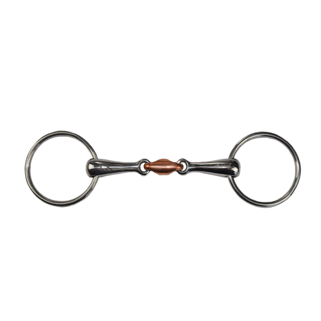 GS Equestrian Loose Ring Copper Lozenge Snaffle Bit