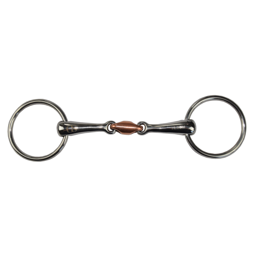 GS Equestrian Loose Ring Copper Lozenge Snaffle Bit