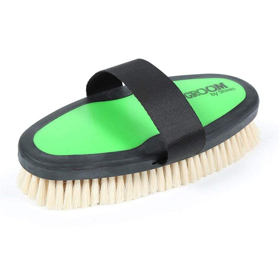 Ezi-Groom Grip Body Brush With Goat Hair