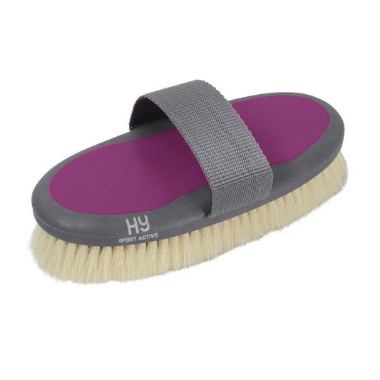 HySHINE Active Groom Goat Hair Body Brush