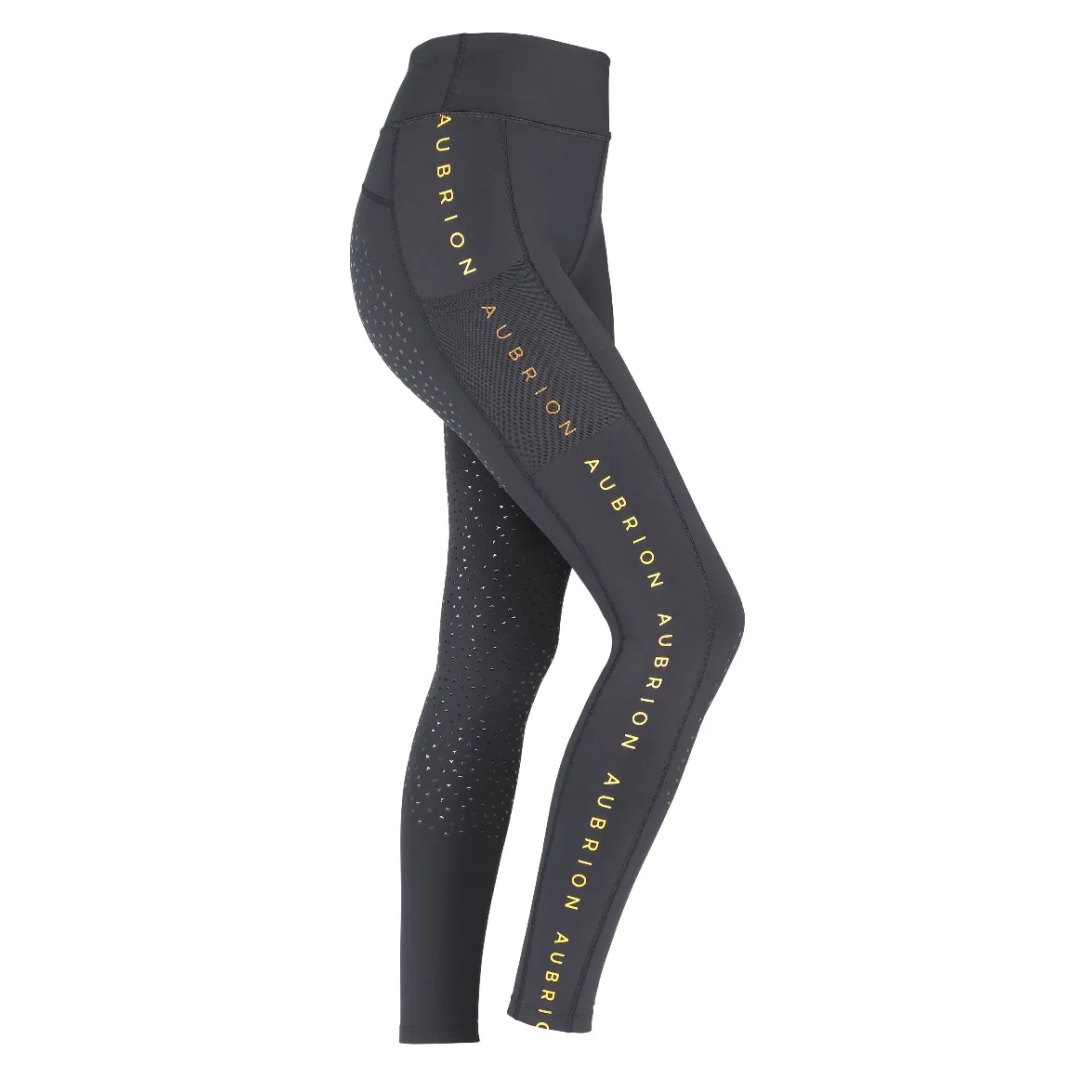 Shires Aubrion Brook Logo Maids Riding Tights