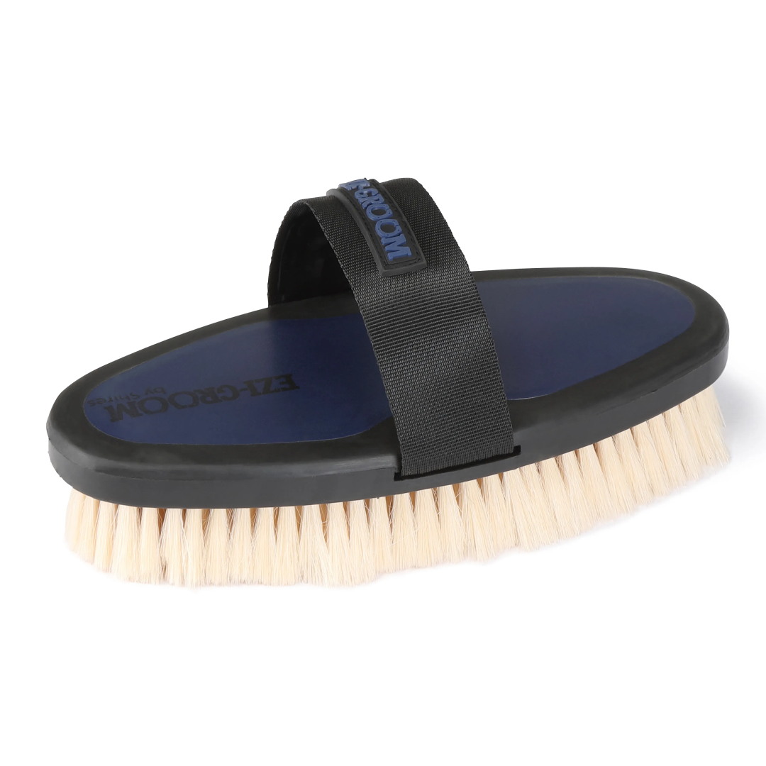 Ezi-Groom Grip Body Brush With Goat Hair