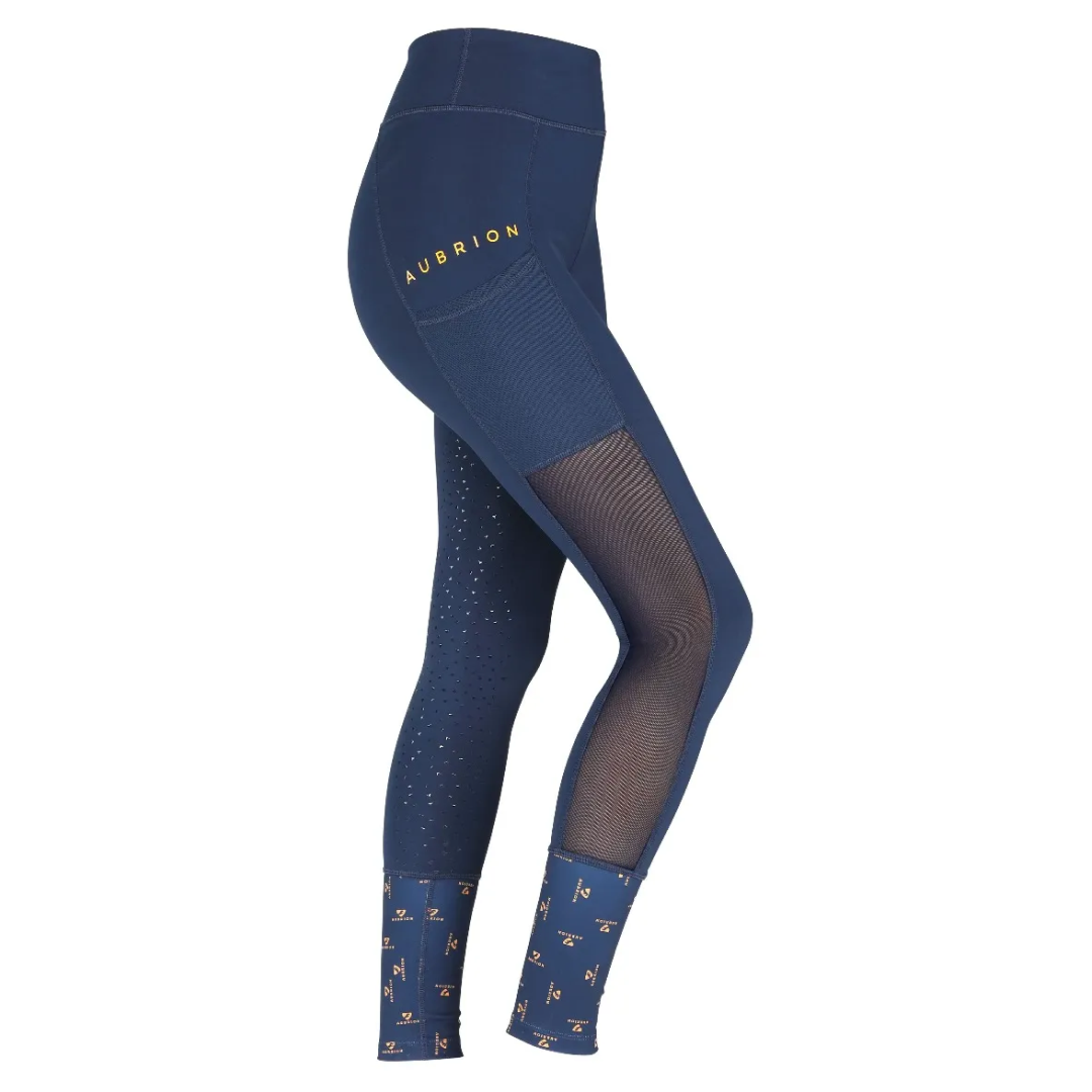 Shires Aubrion Girls Elstree Mesh Riding Tights