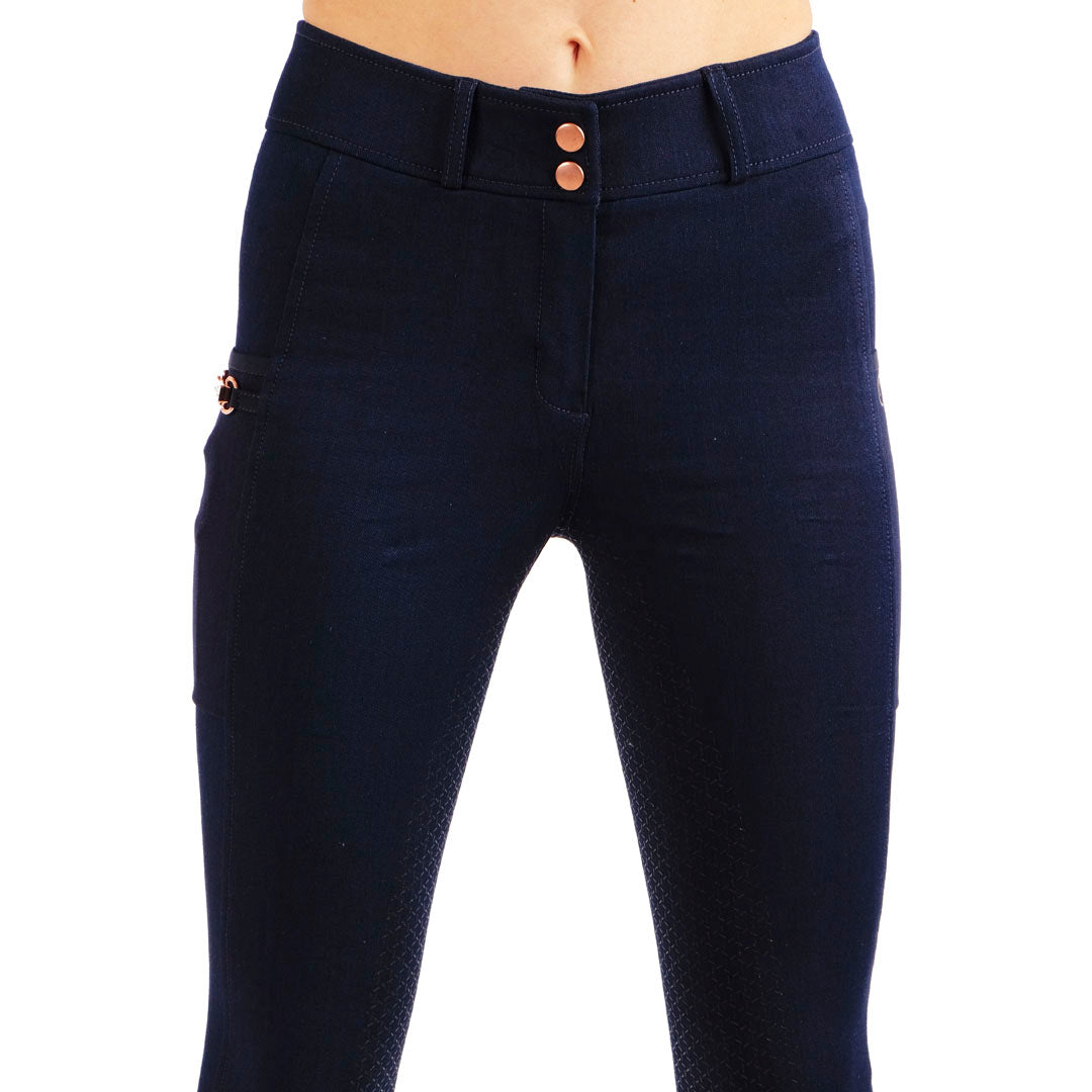 Montar Holly Rose Gold Detail Ladies Full Grip Riding Breeches
