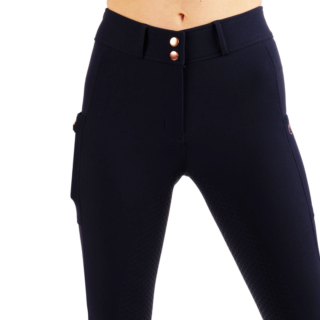 Montar Holly Rose Gold Detail Ladies Full Grip Riding Breeches