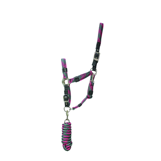 HY Multicolour Adjustable Head Collar With Lead Rope