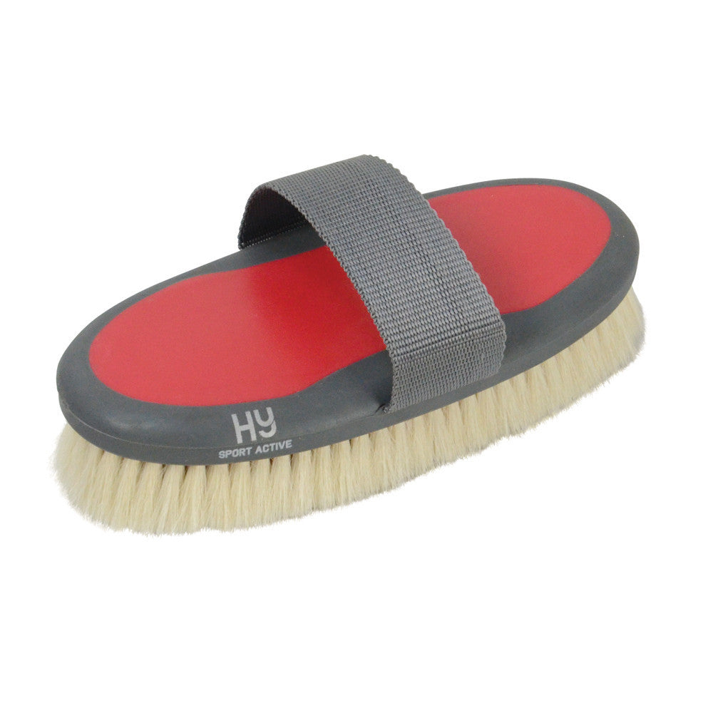 HySHINE Active Groom Goat Hair Body Brush