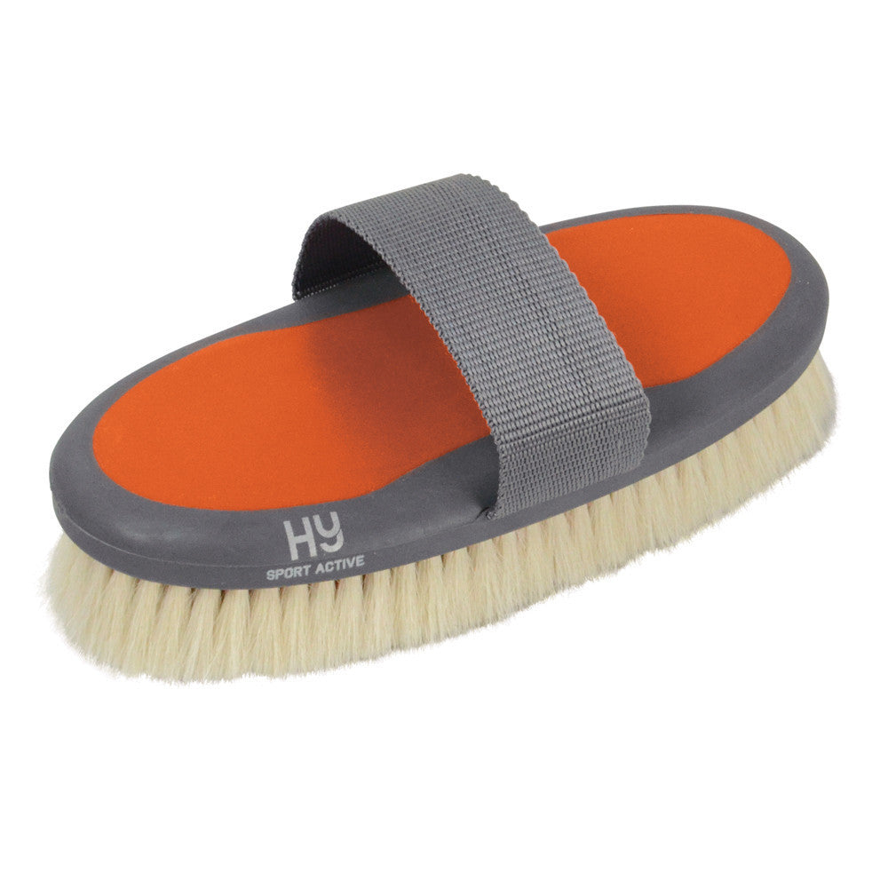 HySHINE Active Groom Goat Hair Body Brush
