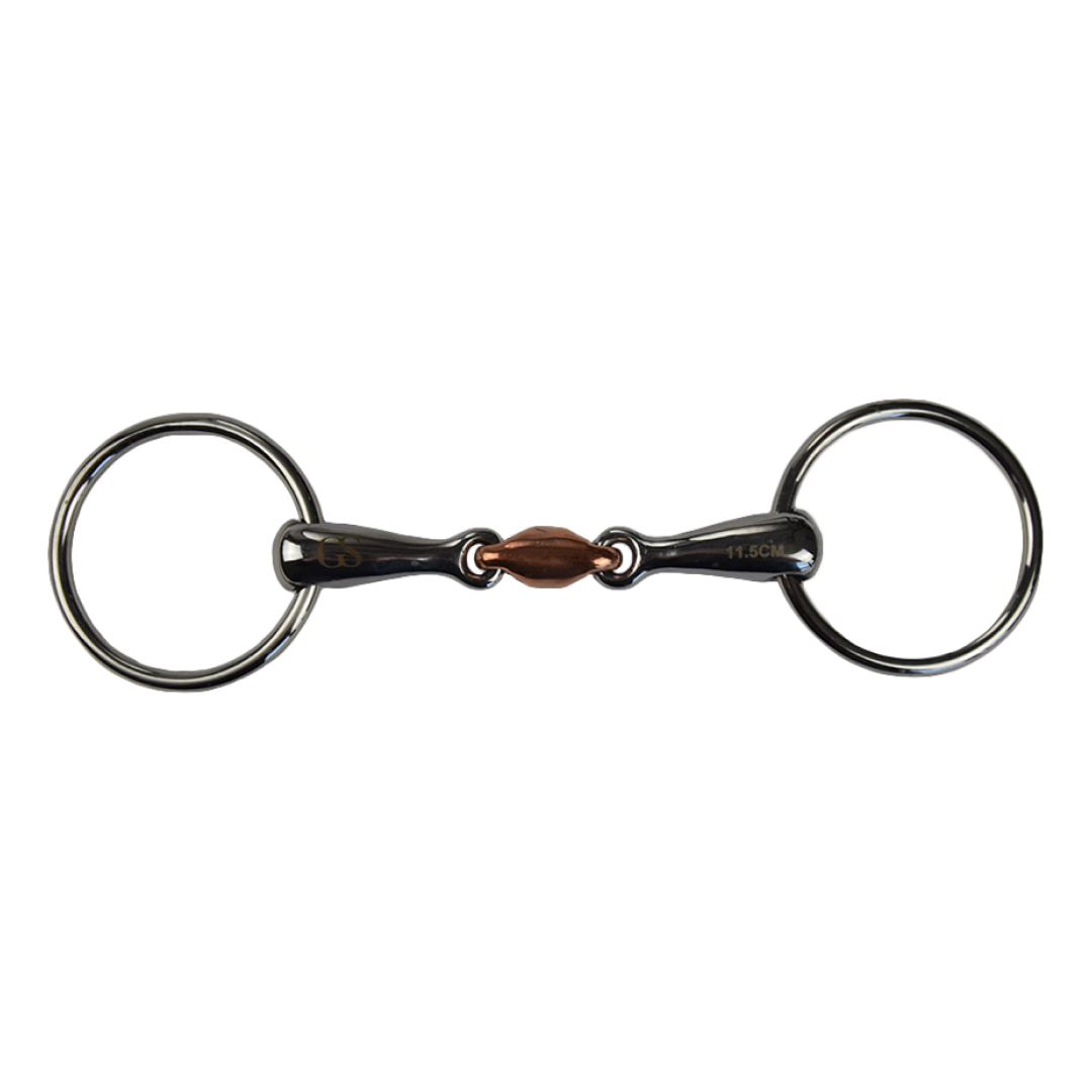 GS Equestrian Loose Ring Copper Lozenge Snaffle Bit