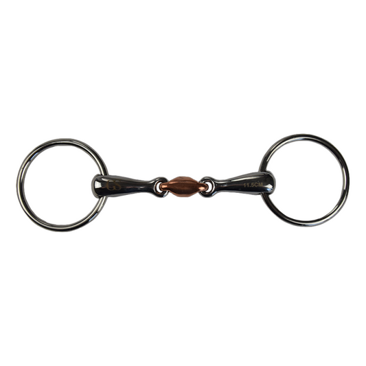 GS Equestrian Loose Ring Copper Lozenge Snaffle Bit