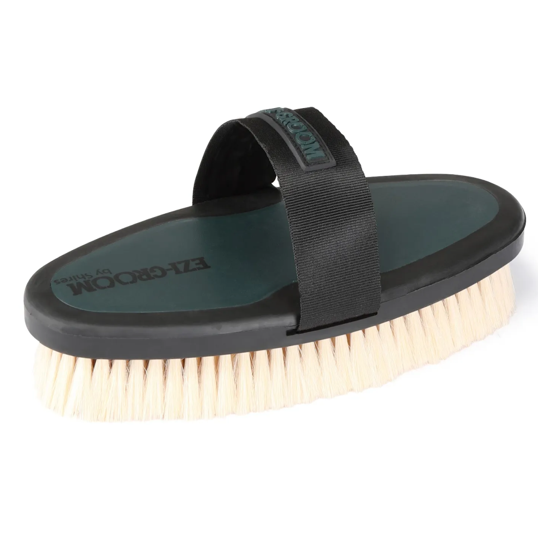 Ezi-Groom Grip Body Brush With Goat Hair
