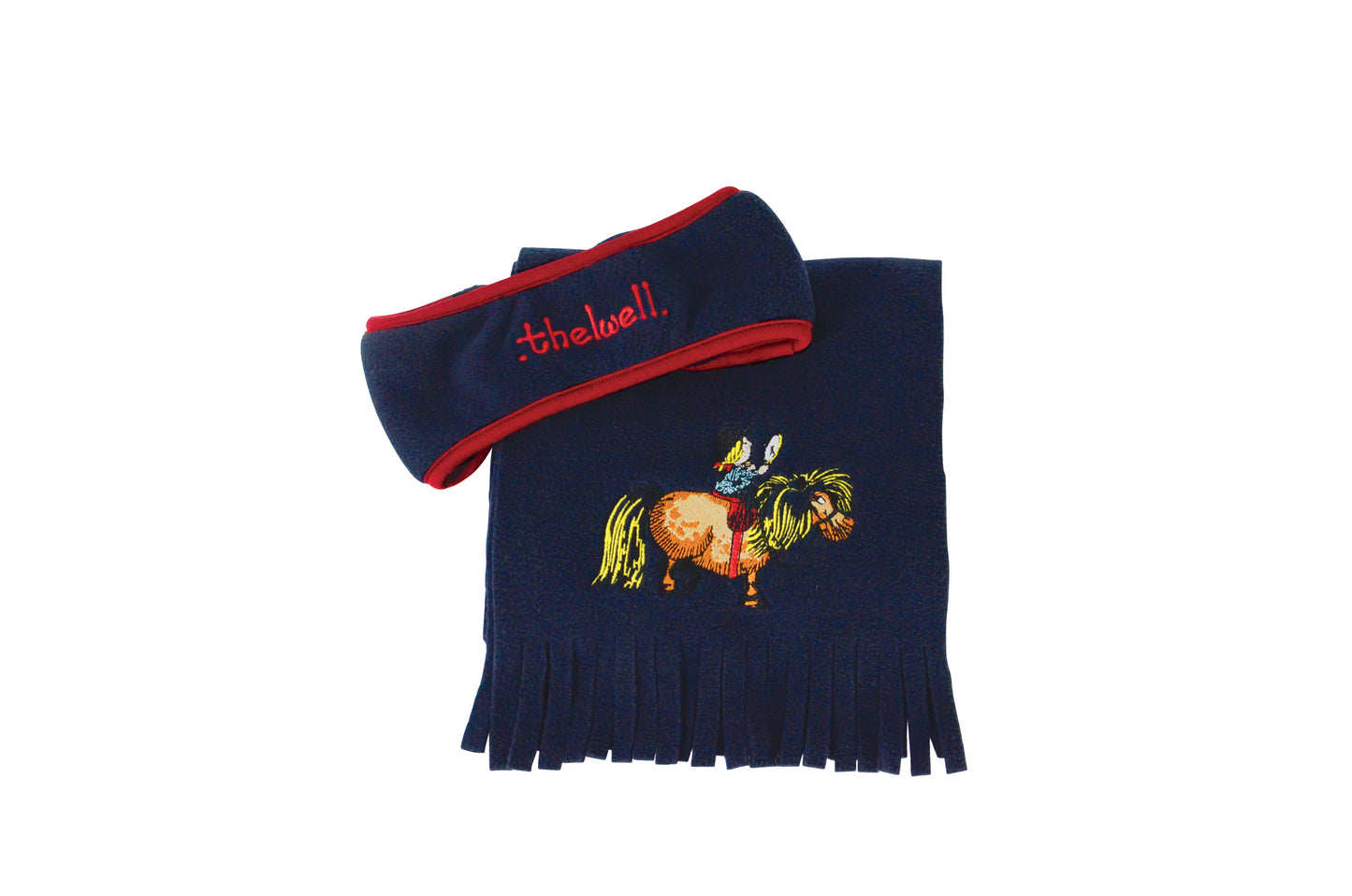 Hy Equestrian Thelwell Collection Fleece Headband and Scarf Set