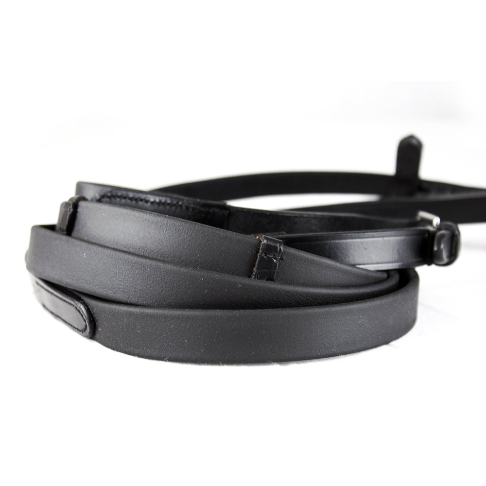 KM Elite Biothane Leather Reins with Stoppers