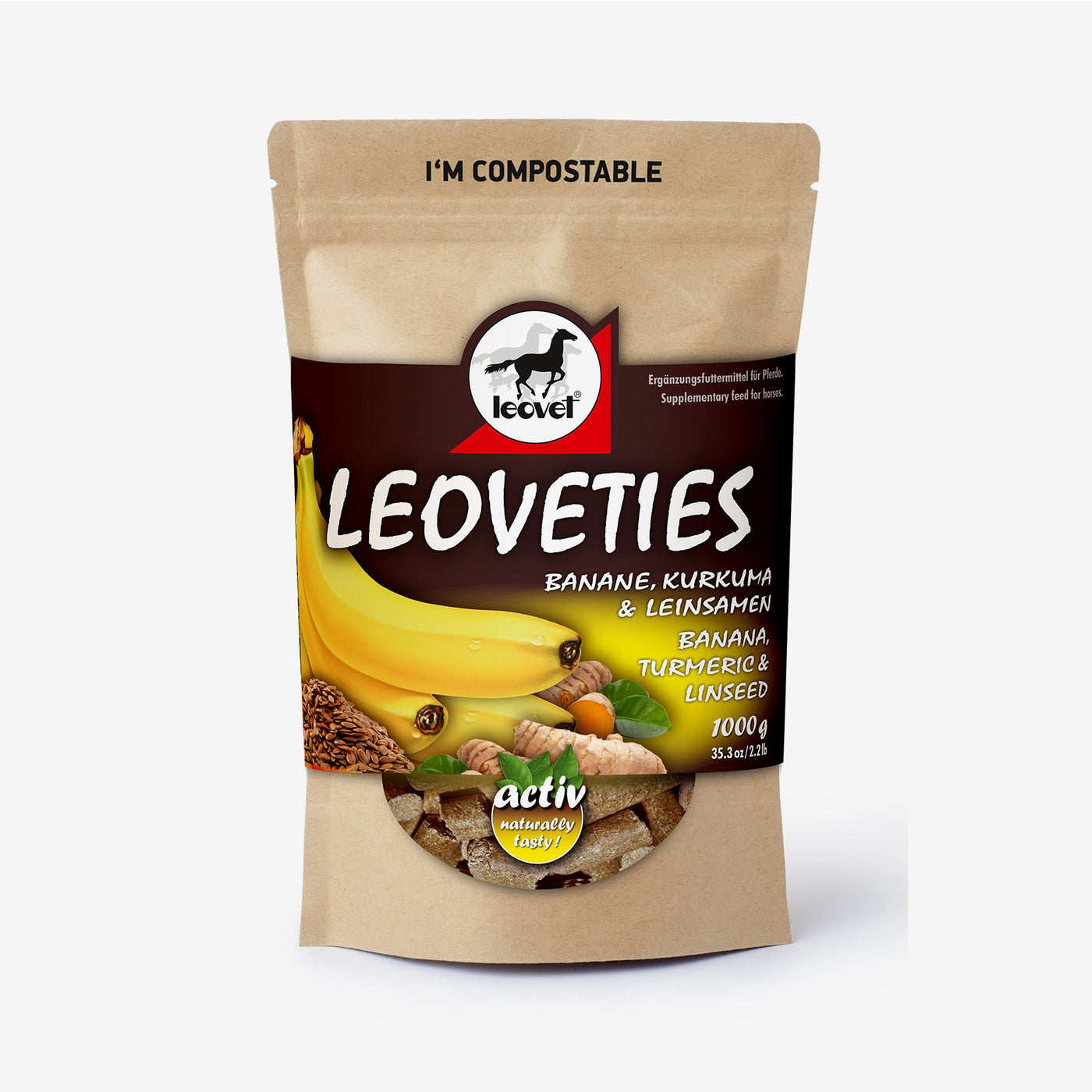 Leoveties Banana, Turmeric and Linseed Treats